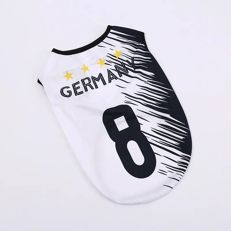 Lightweight Breathable Summer Jersey Vest for Dogs and Cats - Team-Inspired Sleeveless Apparel for Small and Medium Pets