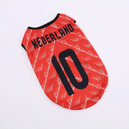 Lightweight Breathable Summer Jersey Vest for Dogs and Cats - Team-Inspired Sleeveless Apparel for Small and Medium Pets