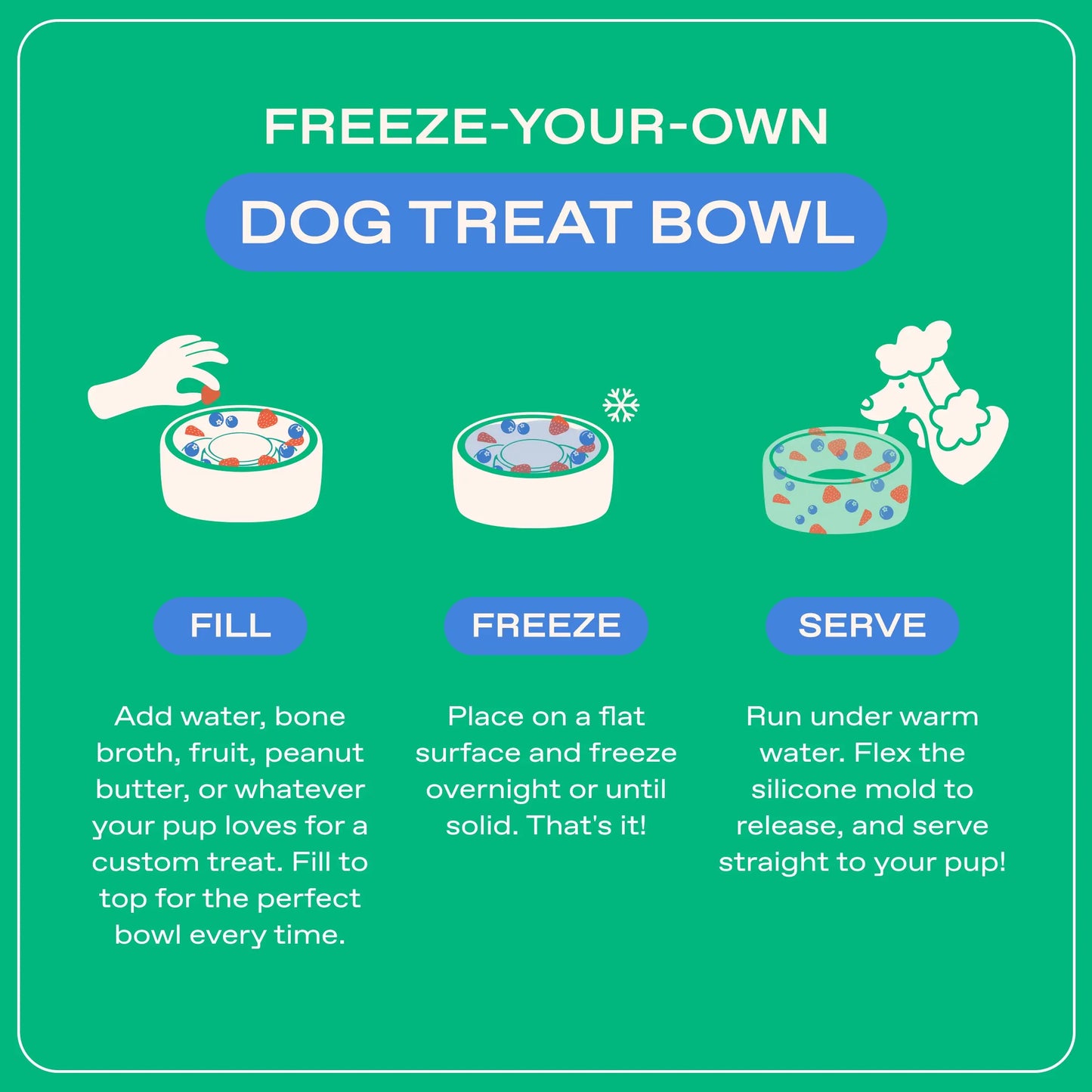 Customizable Frozen Dog Treat Bowl