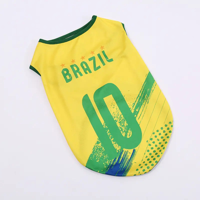 Lightweight Breathable Summer Jersey Vest for Dogs and Cats - Team-Inspired Sleeveless Apparel for Small and Medium Pets